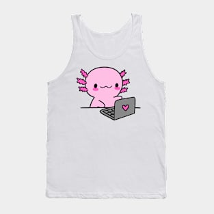 axolotl laptop Tank Top